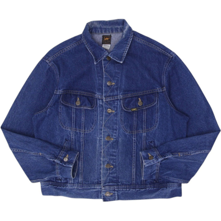 Vintage Mens Lee Riders Denim Trucker Jacket Dark Wash
