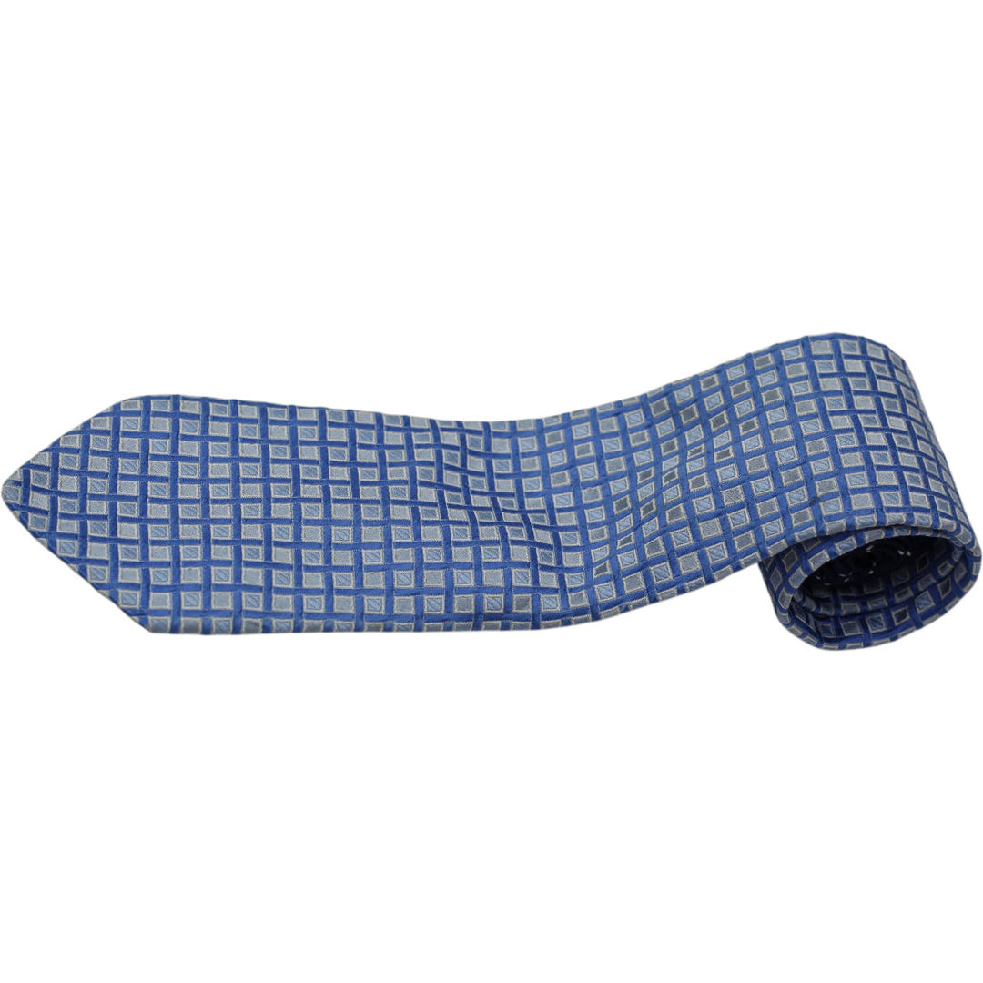 Mens Tommy Hilfiger 100% Silk Blue Neck Tie