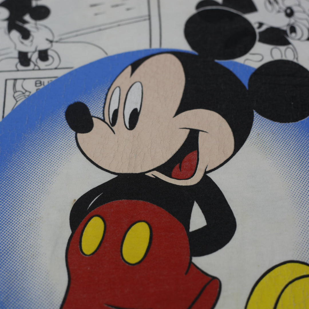 Vintage Mickey Mouse Comic Strip AOP T-Shirt Sherry's Tag USA Made Medium