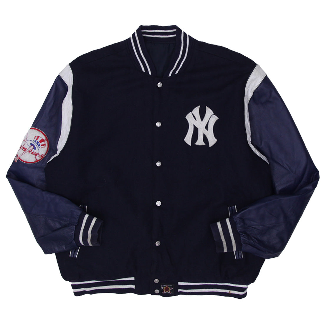 Shop Vintage JH Design New York Yankees Reversible Varsity Jacket