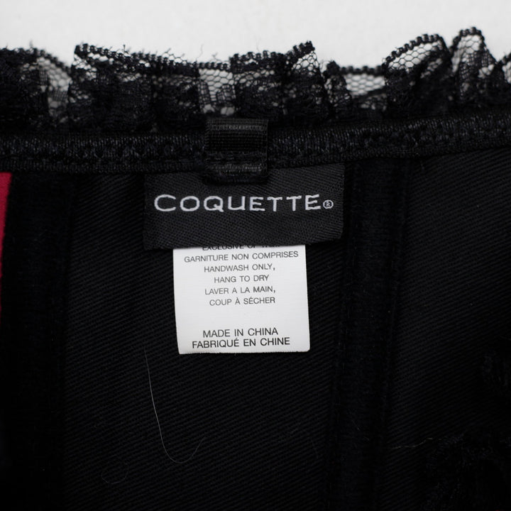 Y2K Ladies Coquette Lace Bustier Corset Top Size XL | Migration_Y2K Tops - Back View | Fashion Rerun