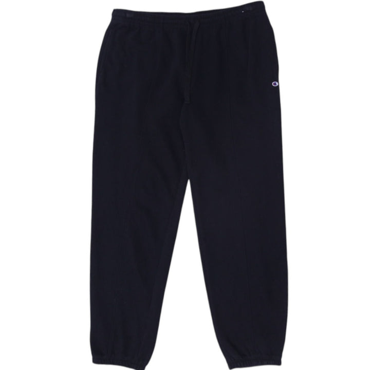 Mens Champion Sweatpants Black Comfortable Elastic Waist Size L