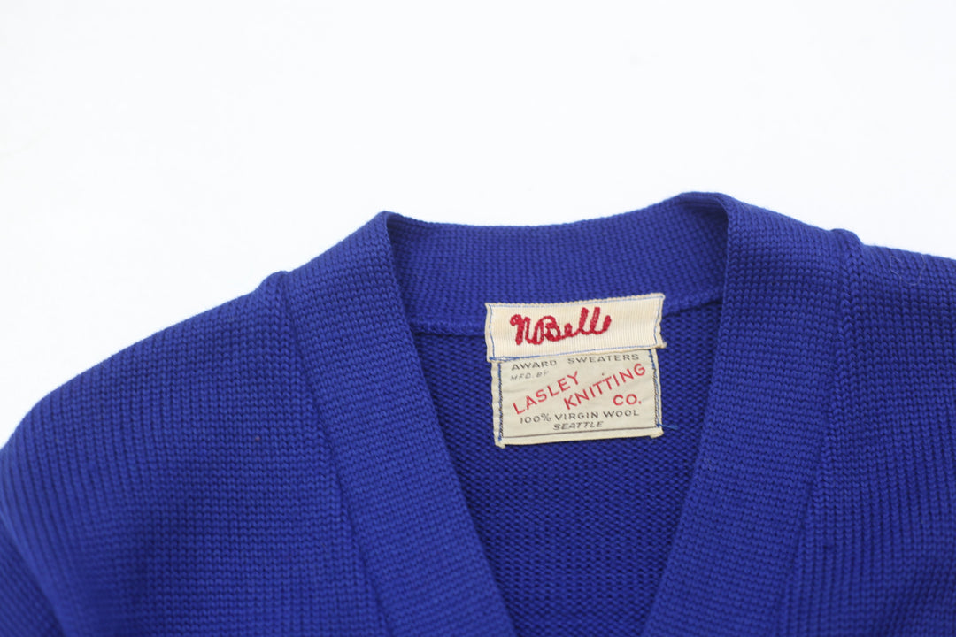 Vintage Ladies 1930s Winged Foot Varsity Wool Cardigan Sweater