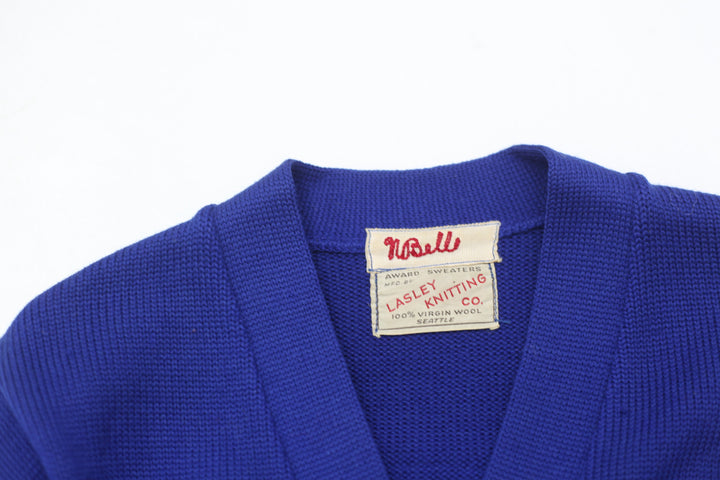 Vintage Ladies 1930s Winged Foot Varsity Wool Cardigan Sweater