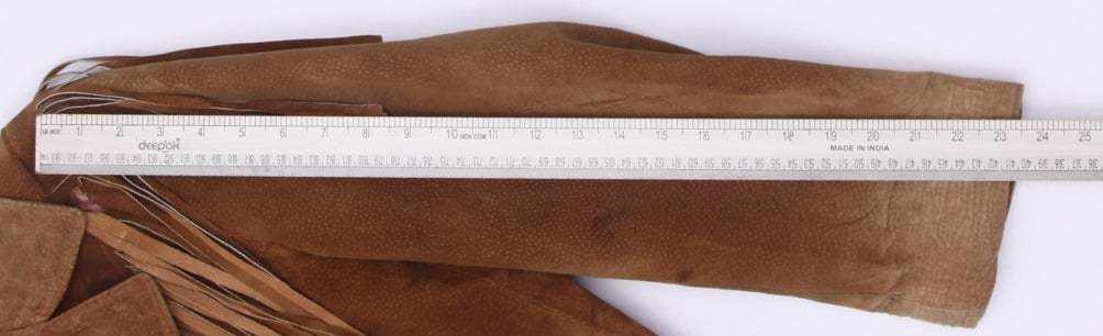 Vintage Brown Tan Suede Fringe Western Jacket