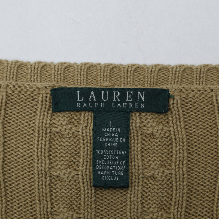 Lauren Ralph Lauren Cable Knit Sweater Size L | Migration_Knitwear & Sweaters - Back View | Fashion Rerun