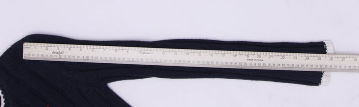 Vintage Ladies Navy Polo Ralph Lauren American Flag Ribbed Knit Sweater