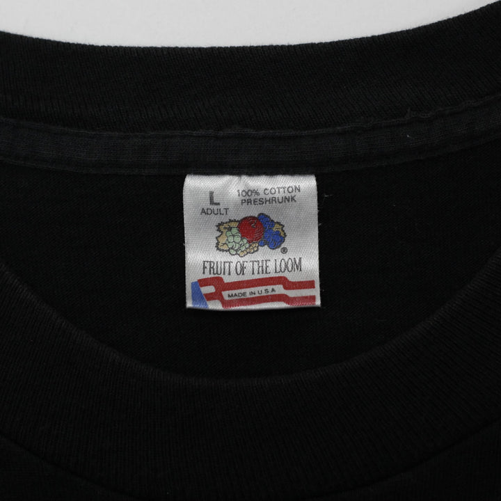 Vintage 90s Fruit of the Loom Deadwood SD Wolf Graphic T-Shirt Made in USA Sz L