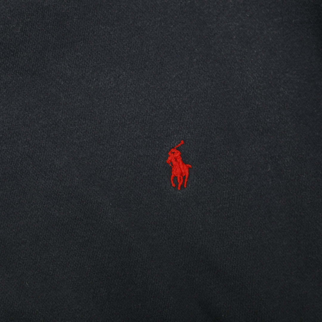 Vintage Mens Polo Ralph Lauren Sweatshirt Navy Blue Logo L | Migration_Sweatshirt - Detail View | Fashion Rerun