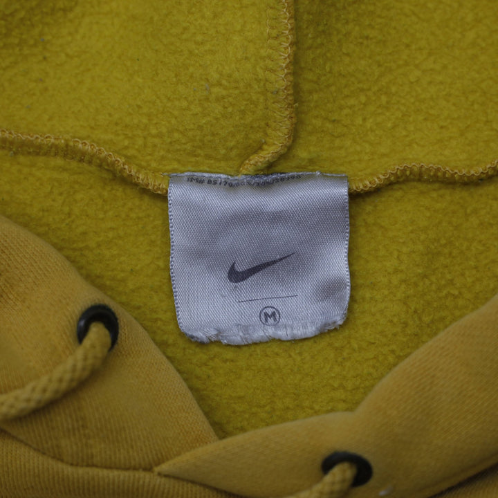 Vintage Nike Center Swoosh 2000s Pullover Yellow Hoodie Size M | Migration_Hoodies - Back View | Fashion Rerun