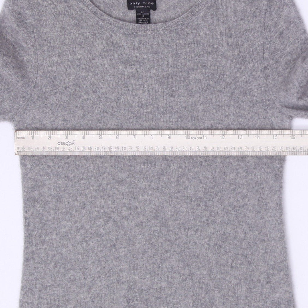 Ladies Only Mine 2 Ply 100% Cashmere Gray Sweater Size S