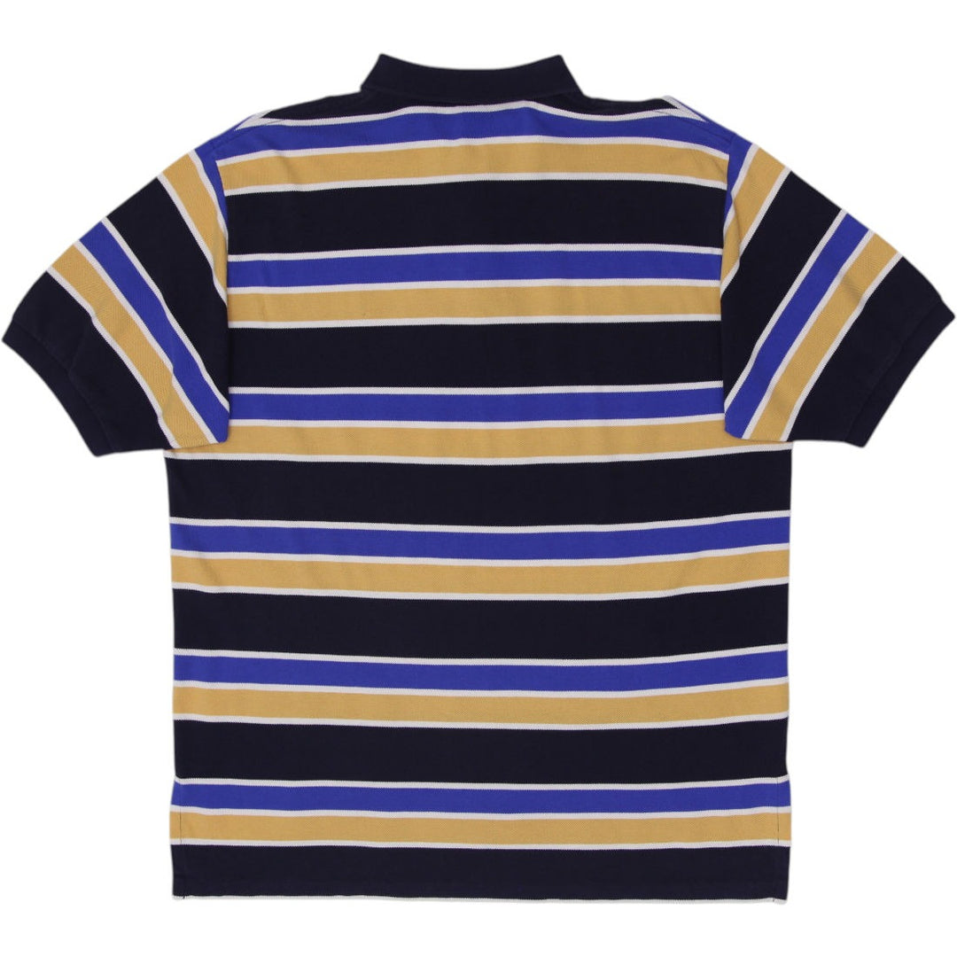 Mens Polo Ralph Lauren Polo T-Shirt Navy Striped Short Sleeve Casual Size XL