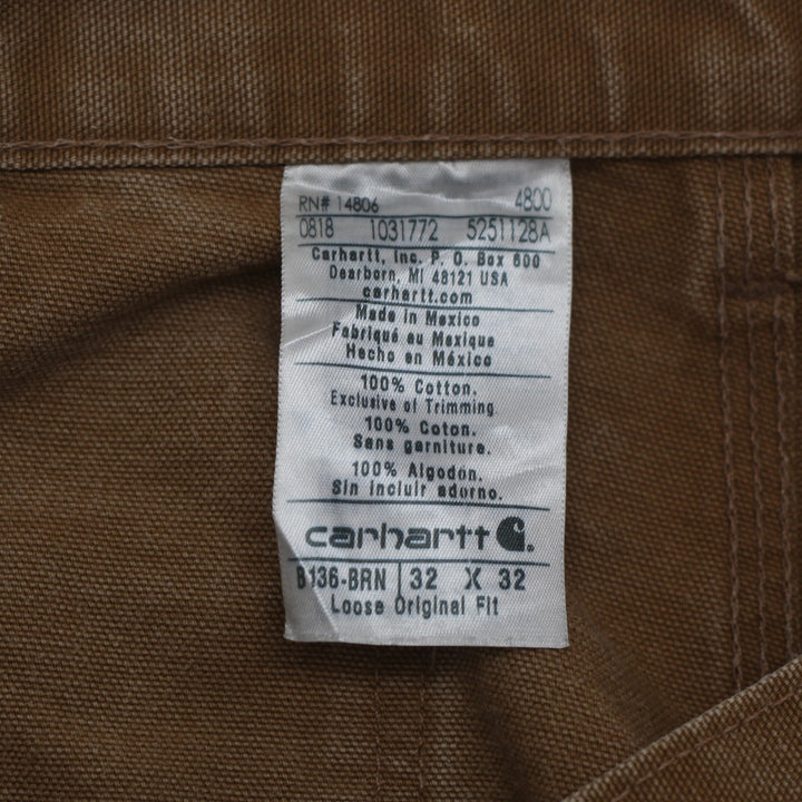 Mens Carhartt B136-BRN Loose Original Fit Double Knee Carpenter Work Pants - Fashion Rerun Vintage Migration_Pants