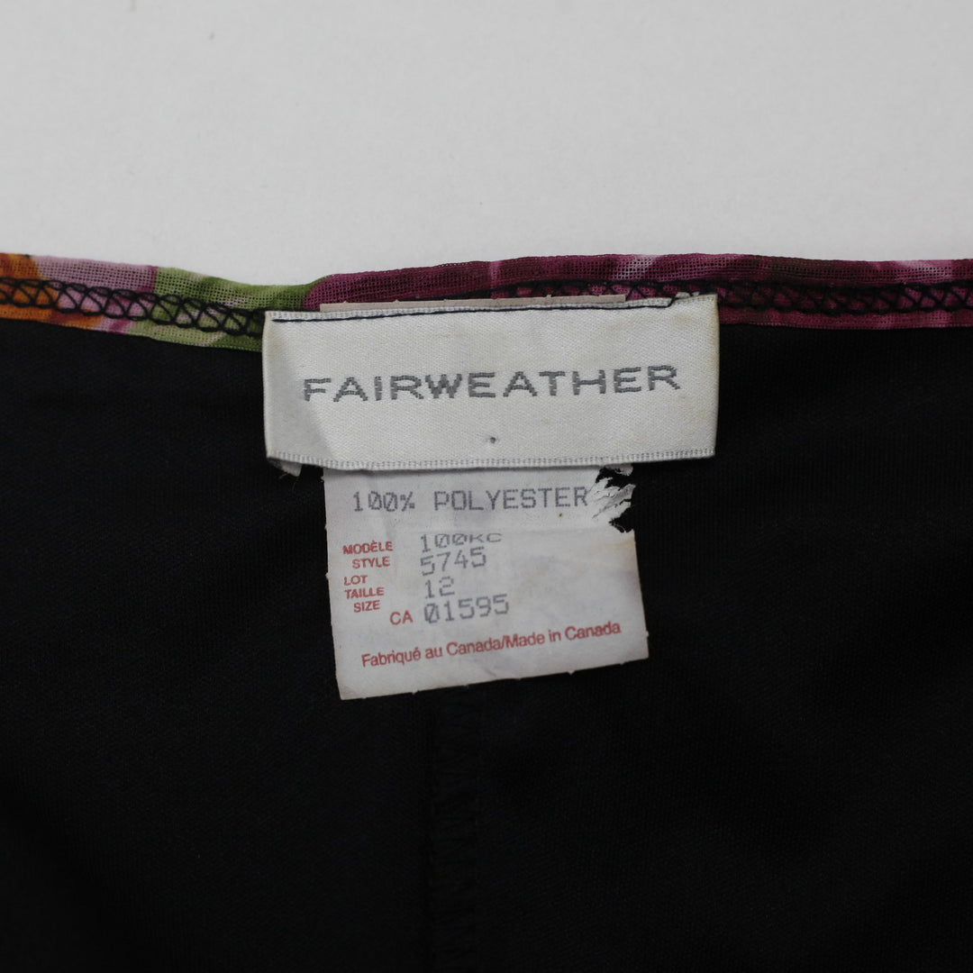 Y2K Ladies Fairweather Floral Printed Mesh Slip Dress Size 12