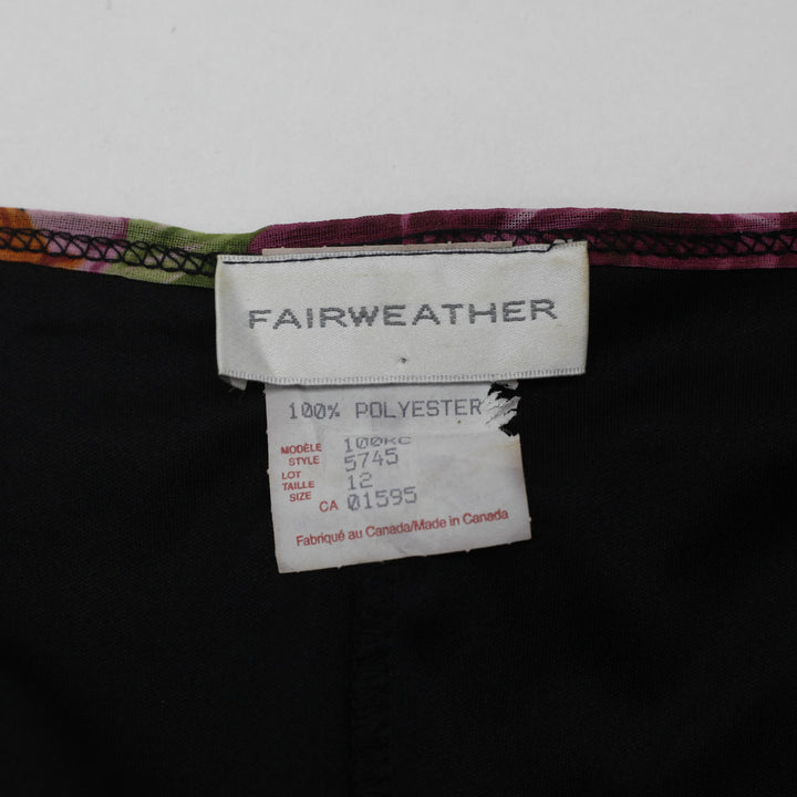 Y2K Ladies Fairweather Floral Printed Mesh Slip Dress Size 12