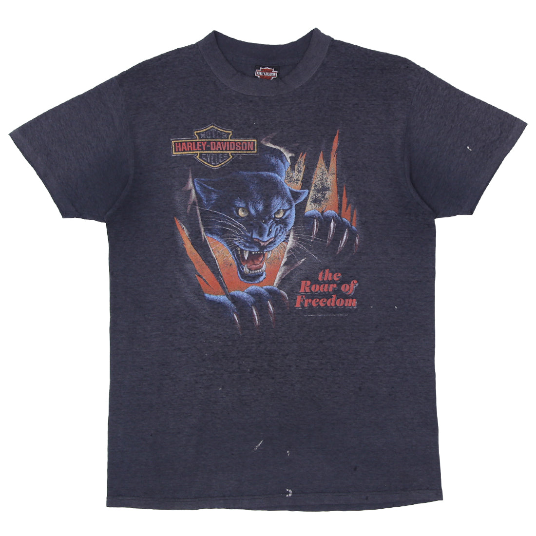 Shop Vintage Harley Davidson 3D Emblem Panther T-Shirt Single