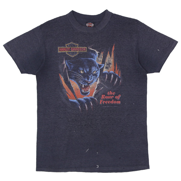 Shop Vintage Harley Davidson 3D Emblem Panther T-Shirt Single