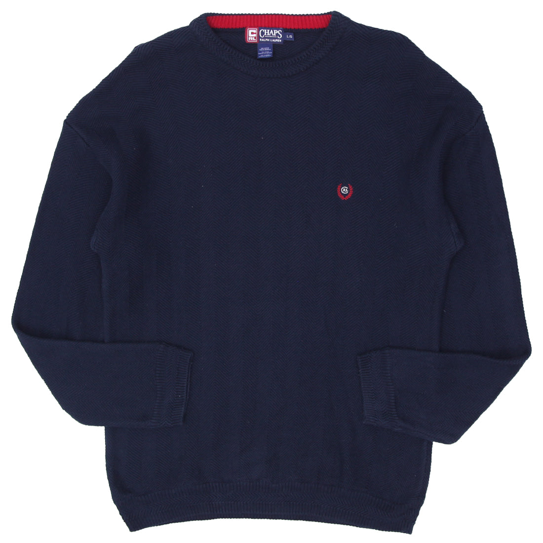 Shop Vintage Chaps Ralph Lauren Knit Sweater Navy Size L | Fashion