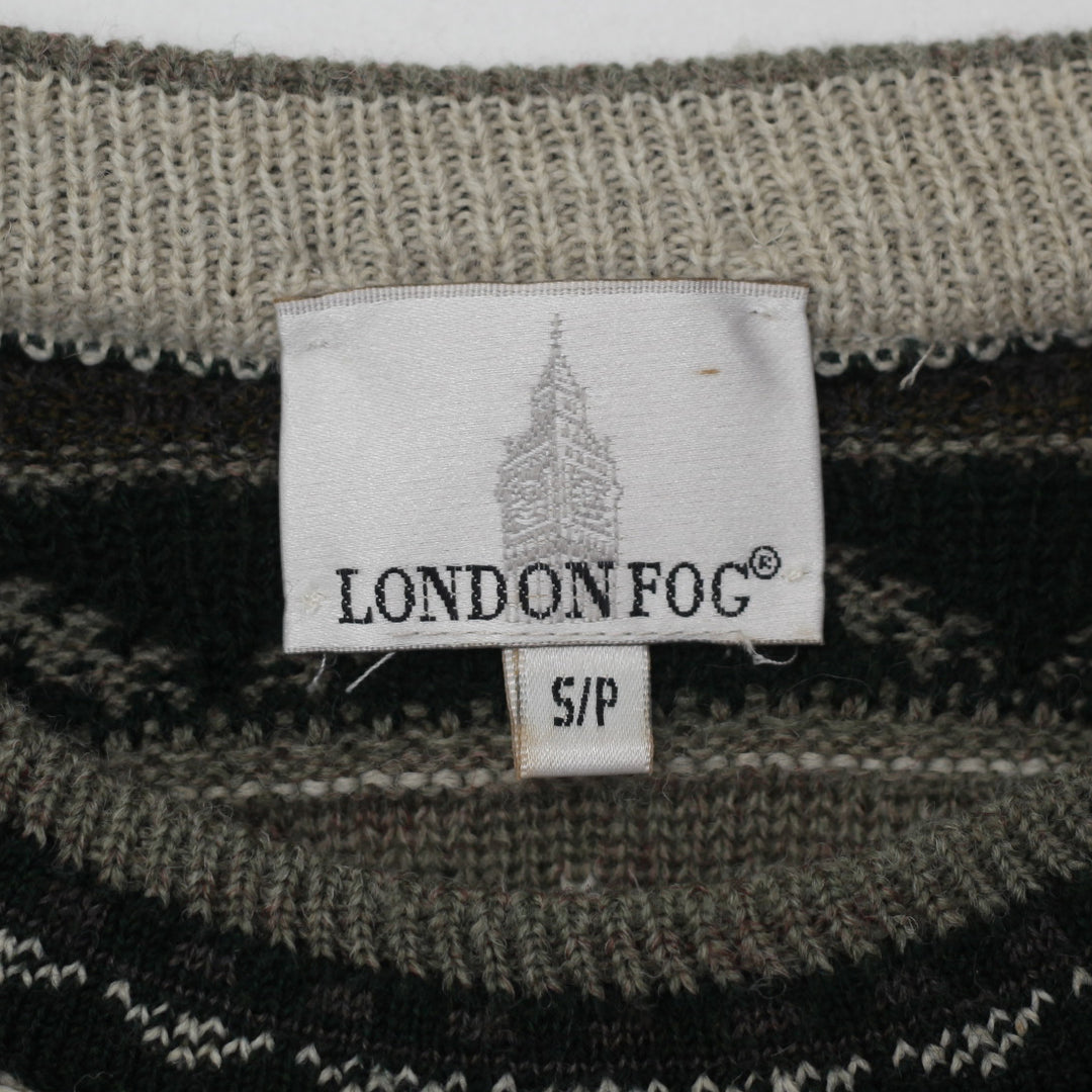 Vintage London Fog Wintery Design Knit Sweater S - Fashion Rerun Vintage Migration_Sweaters