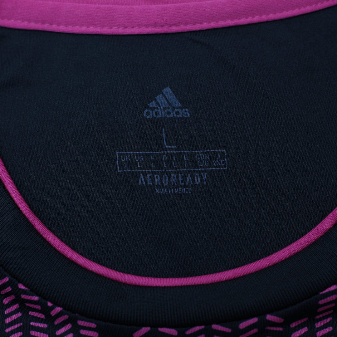 Mens Adidas Mexico 2021-22 Home Football Shirt Jersey Black Pink Size L