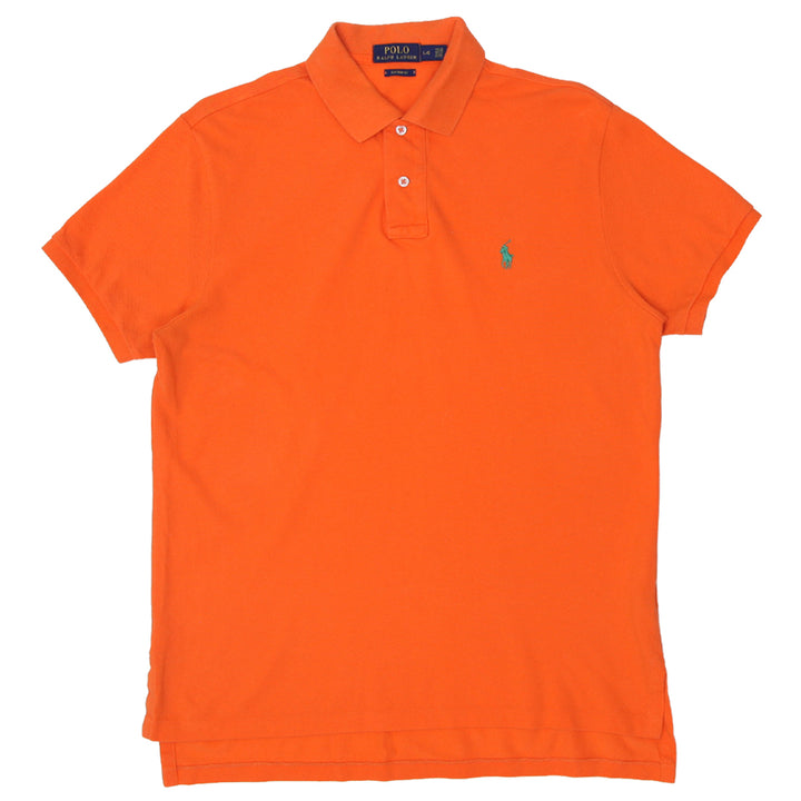 Mens Polo Ralph Lauren Custom Fit Polo T-Shirt Orange - Fashion Rerun Vintage Migration_T-Shirt