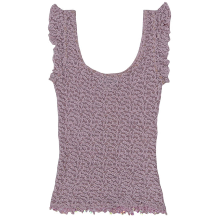 Y2K Ladies X:S Lurex Lace Ruffled Strap Cami Top Size S