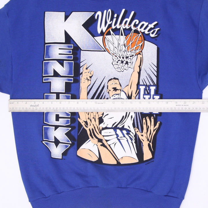 Vintage 90s Kentucky Wildcats Basketball Crewneck Sweatshirt Made in USA Size L