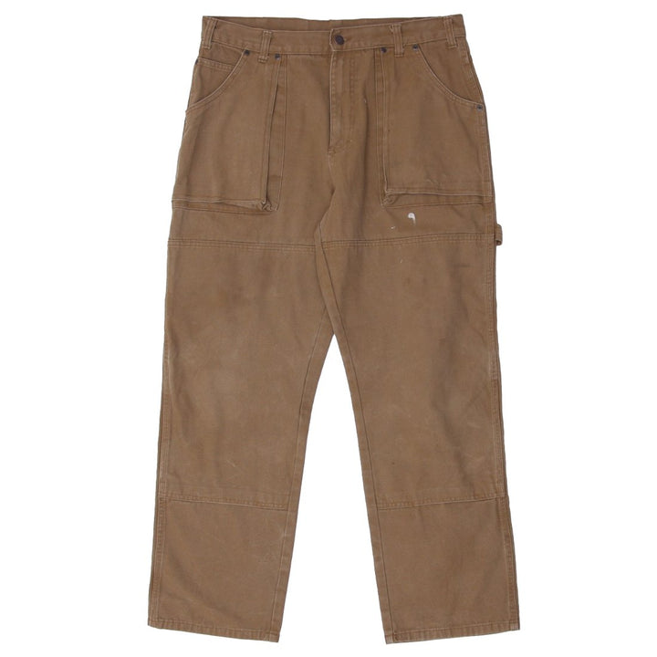 Mens Dickies Workwear Pants Brown Canvas Durable Utility