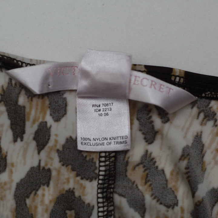 Y2K Ladies Victorias Secret Leopard Print Twist Front Halter Top Size XS