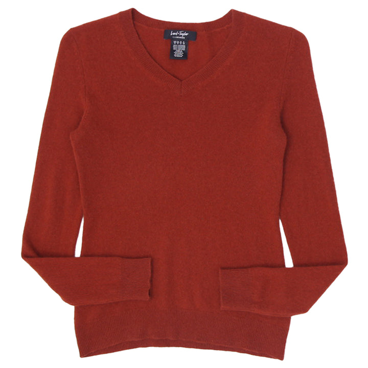 Ladies Lord & Taylor 100% Cashmere V-Neck Sweater
