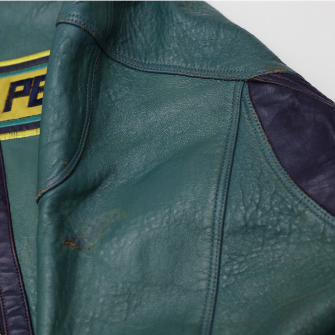 Vintage 90s Marc Buchanan Pelle Pelle Green Leather Jacket Size 42 | Migration_Jackets - View 8 | Fashion Rerun