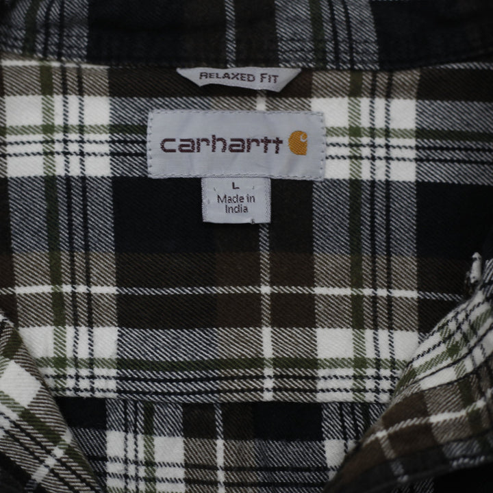 Mens Carhartt Flannel Relaxed Fit Long Sleeve Shirt