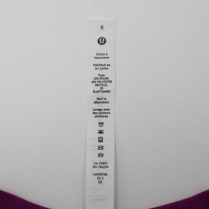 Ladies Lululemon Swiftly Tech Magenta Purple Seamless Mesh Running Top