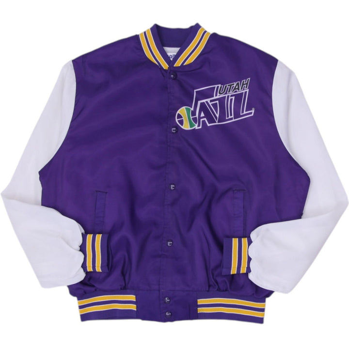 Vintage 90s Chalk Line Utah Jazz Satin Jacket Made in USA Size L | Migration_Jackets | Fashion Rerun