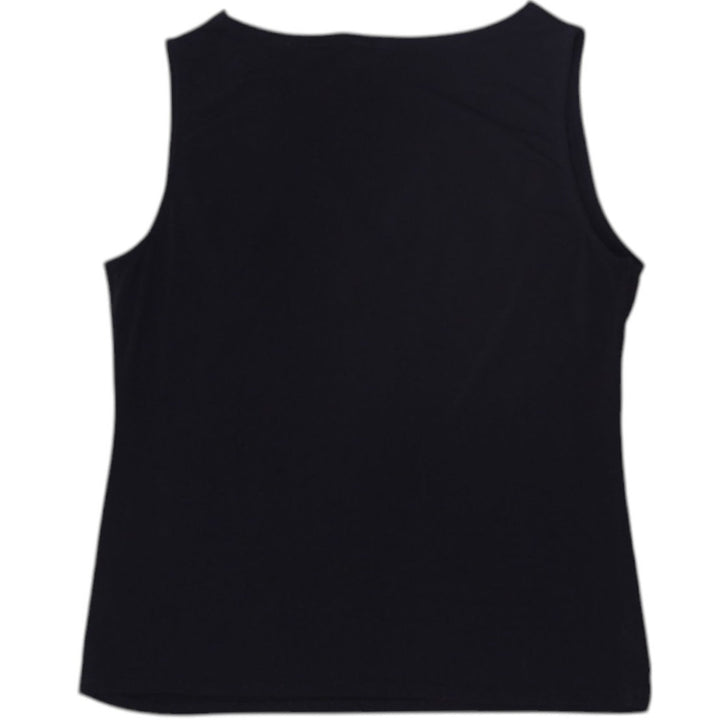Y2K Ladies Tank Top Black Studded V-Neck Sleeveless