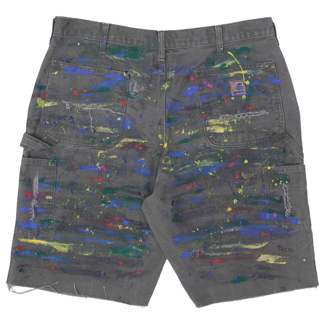 Rework Carhartt Paint Splatter Work  Mens Shorts - PR297
