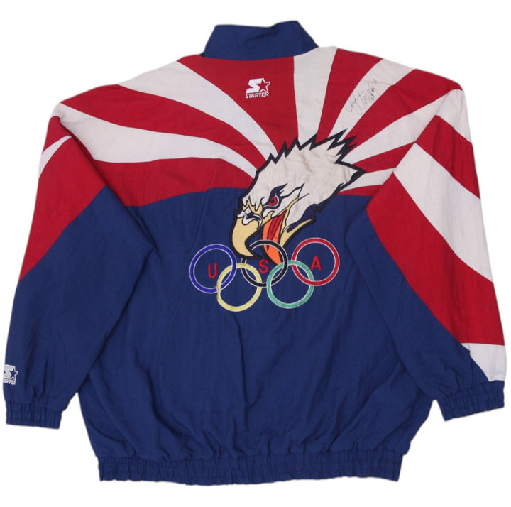 Vintage 90s Team USA Olympics Eagle Windbreaker Light Jacket Size XL | Migration_Jackets - Side View | Fashion Rerun