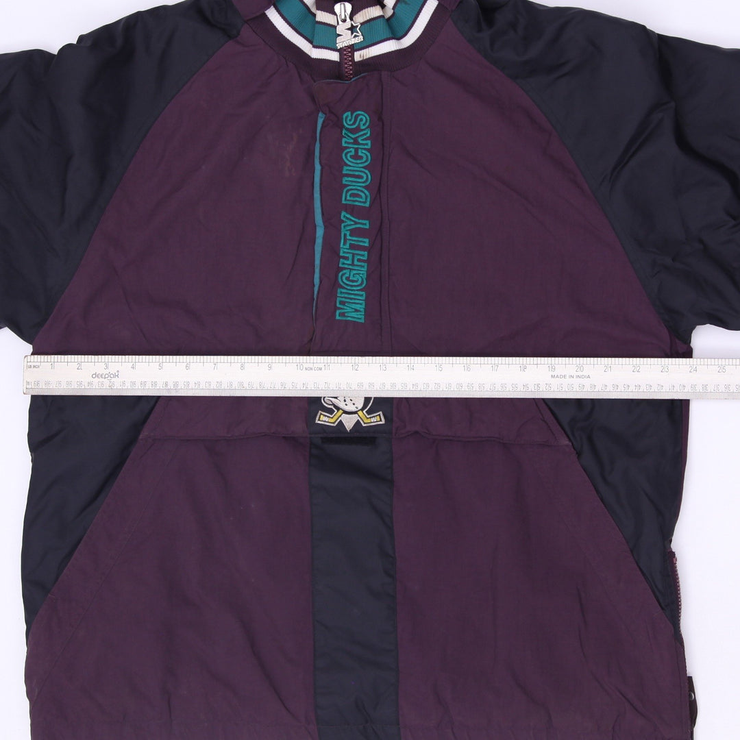 Vintage 90s Starter Mighty Ducks Anaheim Half Zip Puffer Jacket Size  XL
