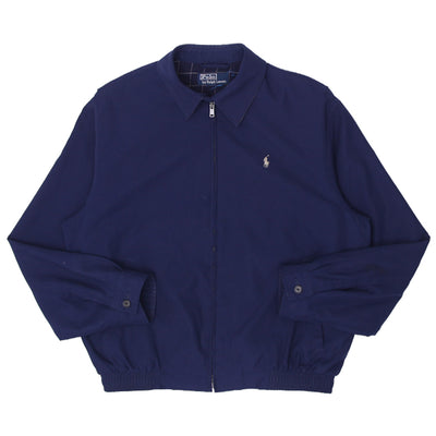Vintage Polo Ralph Lauren Plaid Lined Full Zip Jacket-Navy - Fashion Rerun Vintage Migration_Jacket