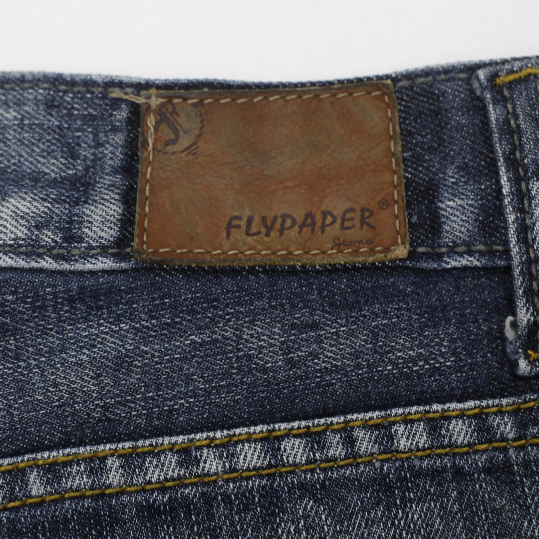 Mens Flypaper Bootcut Faded Blue Denim Jeans Size W33 x L32