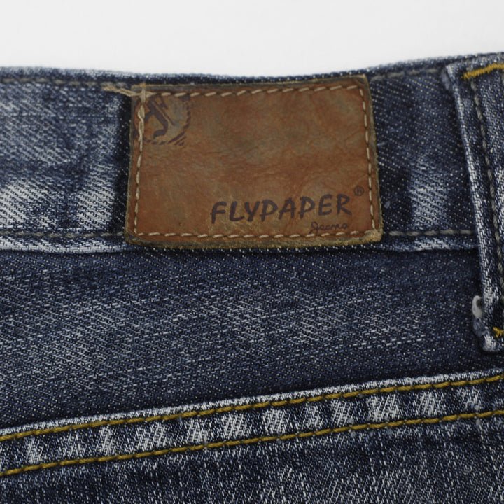 Mens Flypaper Bootcut Faded Blue Denim Jeans Size W33 x L32
