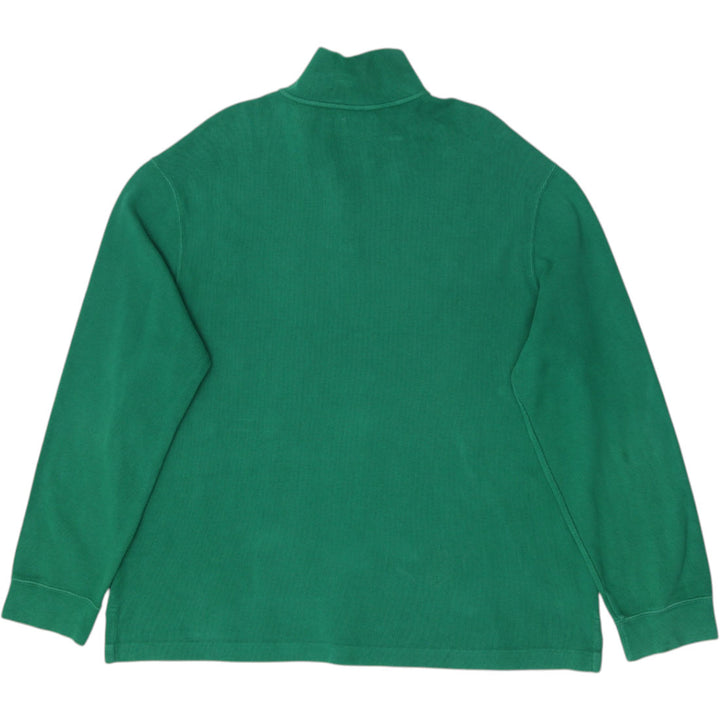 Mens Polo Ralph Lauren Green 1/4 Zip Sweater Embroidered Logo Size XXL
