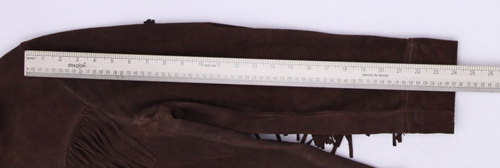 Vintage 70s Jacket Suede Fringe Western Cowboy Leather Brown