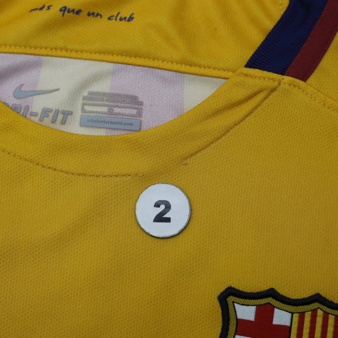 Mens Nike FC Barcelona Qatar Airways Senyera Away Football Shirt Jersey Size L