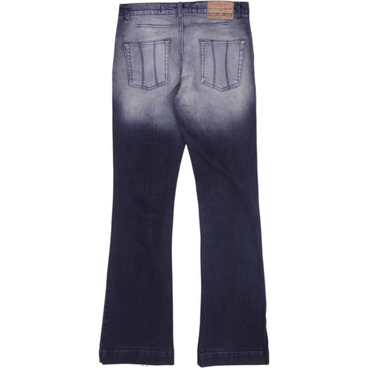 Y2K Diesel Industry Heavy Whiskered Bootcut Flare Denim Jeans Size 27