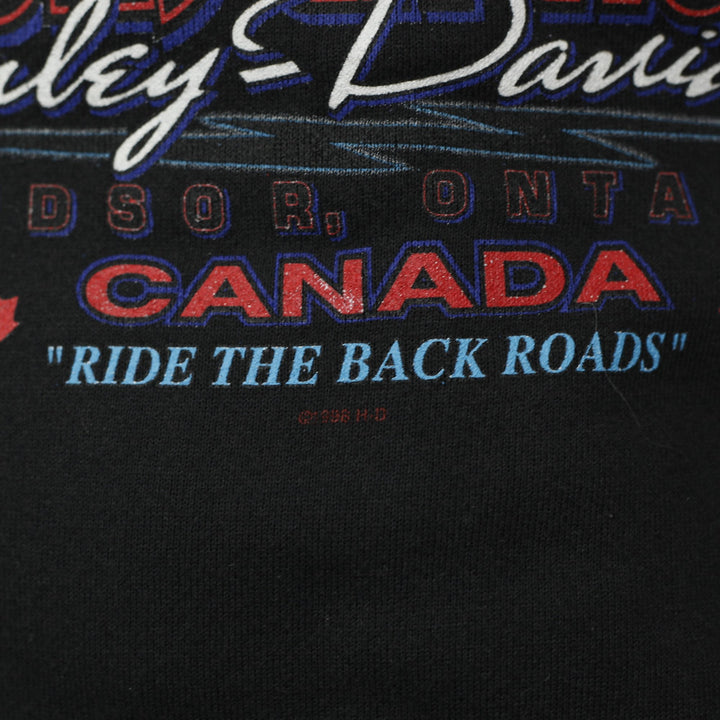Vintage Mens Harley Davidson Hoodie Black Full Zip Thunder Road XL | Migration_Hoodies - Alternate View | Fashion Rerun