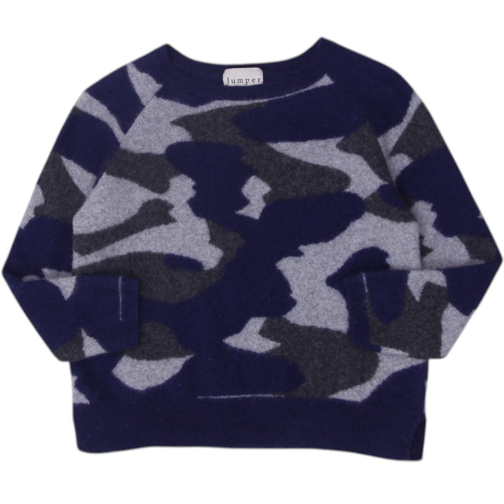 Ladies Camouflage Sweater Navy Long Sleeve Knitwear Size M | Migration_Knitwear & Sweaters | Fashion Rerun