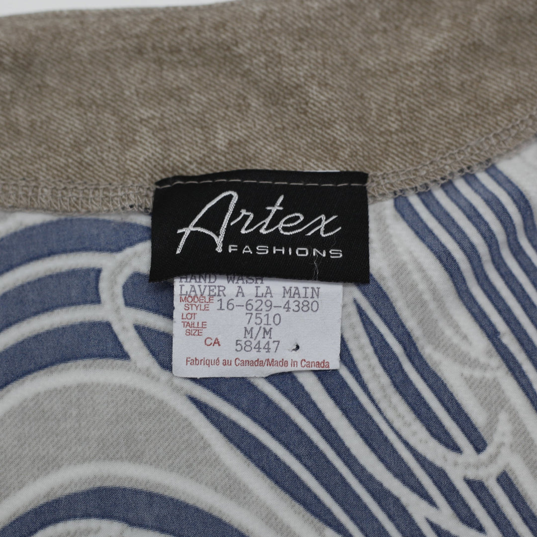 Y2K Artex Striped Pattern Bolero Tops Size M | Migration_Jackets - Back View | Fashion Rerun