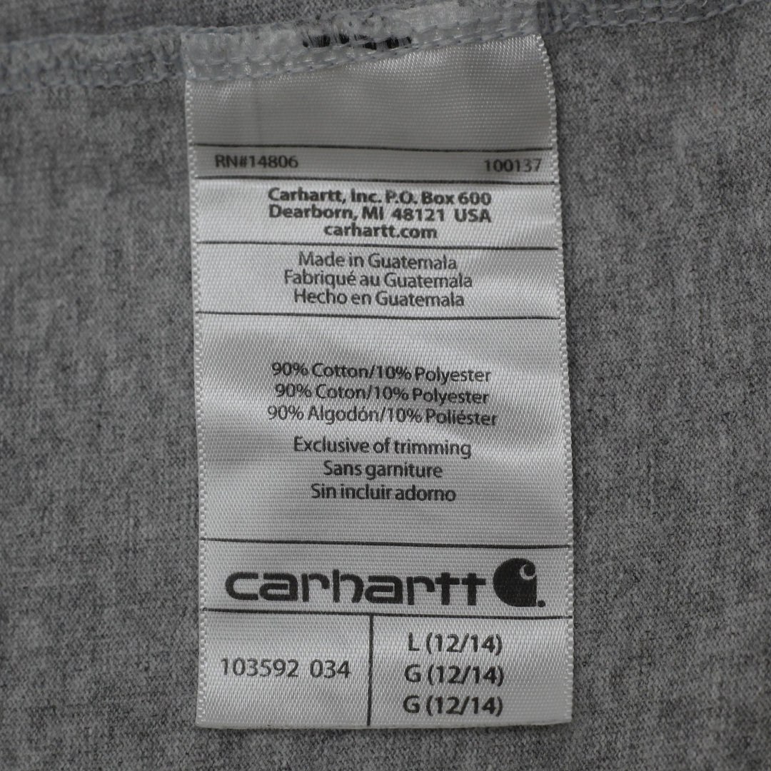 Ladies Carhartt Original Fit Graphic Logo Short Sleeve T-Shirt Heather Grey L