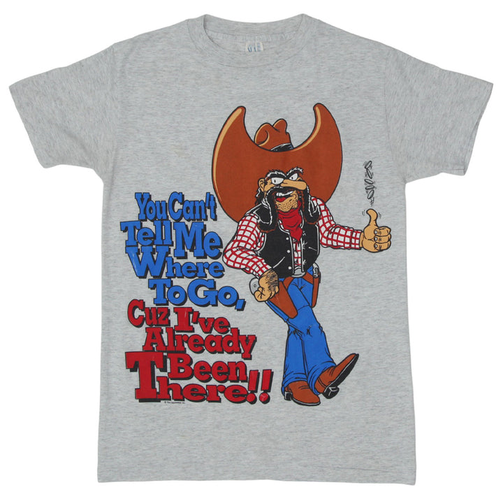 Vintage You Can't Tell Me Where To Go T-Shirt S.Stitch Made In USA Sun Sportswear L | Migration_T-Shirts JUNE | Fashion Rerun